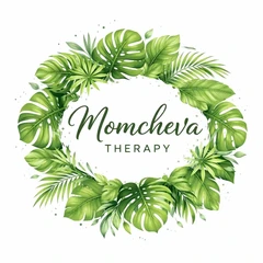 Момчева Терапи — лого с ботанически листа